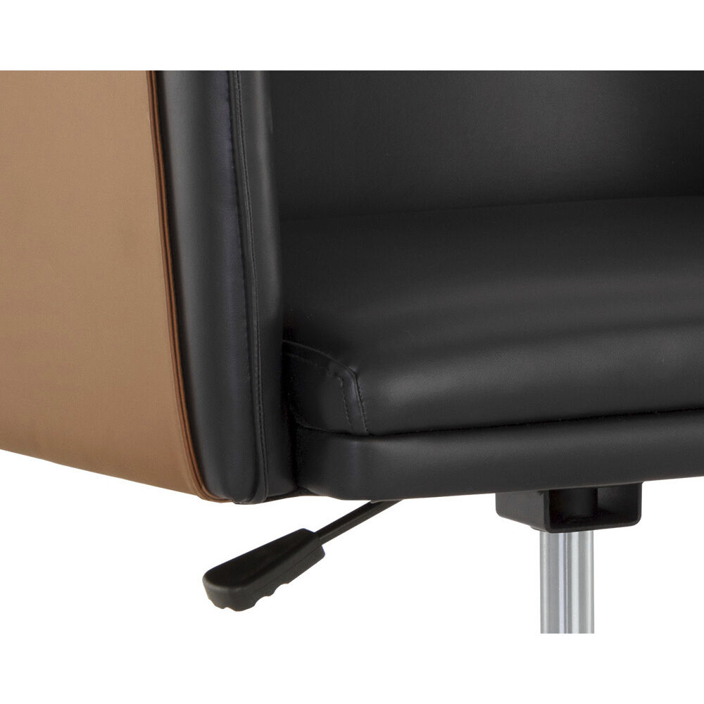 Carter Napa Black / Napa Cognac Office Chair